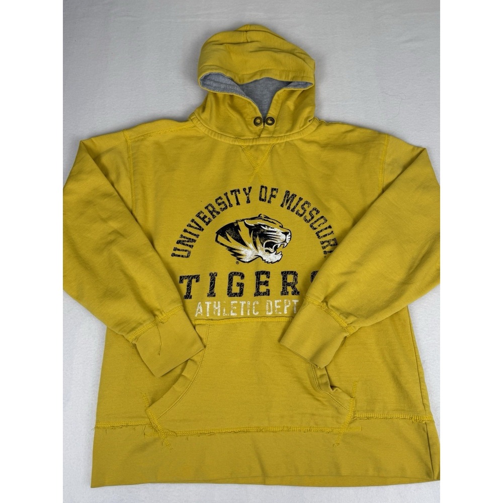 J. America Mens Hoodie Large University of Missouri Tigers Vintage Yellow‎